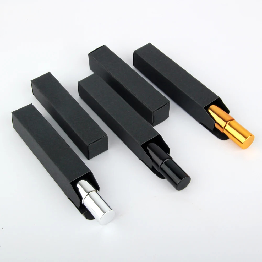 100Pcs/Lot 20x20x95mm Black Box Empty Perfume Bottle Package box Customizable Paper Boxes Packaging Custom pay Extra 241225
