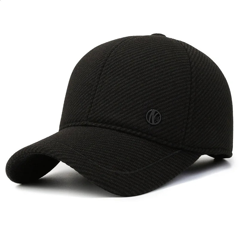 Auturnn Thick Warm Men Winter Baseball Cap With Ear Flaps Ideal choice for Gifts 241226