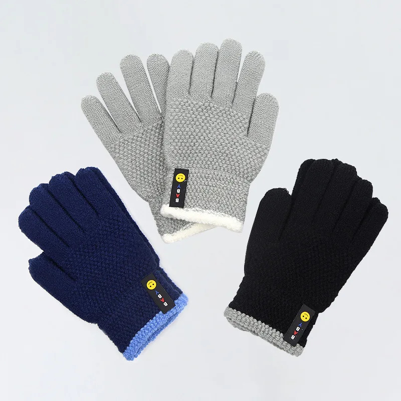 610 Years Old Fashion Kids Thick Knitted Gloves Warm Winter Children Stretch Mittens Boy Girl Infant Accessories 241225