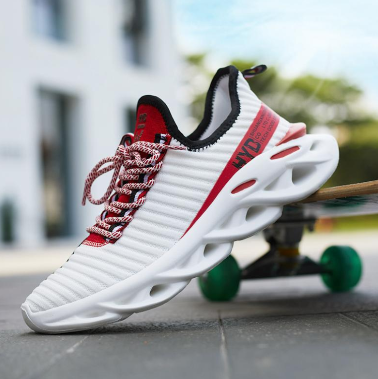 Men Fashion Sports Chunky Shoes Outdoor Wear Thick Sole Plus Size Black White Yellow Free shipping