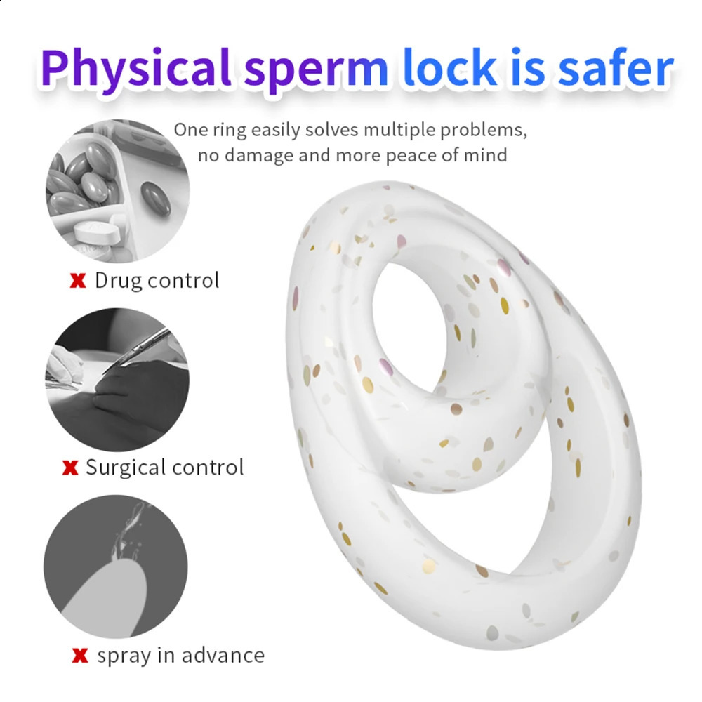 Penis Ring Silicone Semen Lock Delay Ejaculation High Elasticity Time Lasting Cock Sex Toys For Men Couples Adult 18 241226