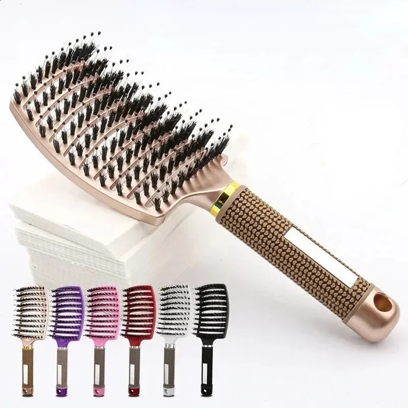 1pcsDetangle Hairbrush Women Hair Brush Massage Comb Anti Klit Brushy Haarborstel Scalp Curly Combing Brushes Hairdressing Tools 241225