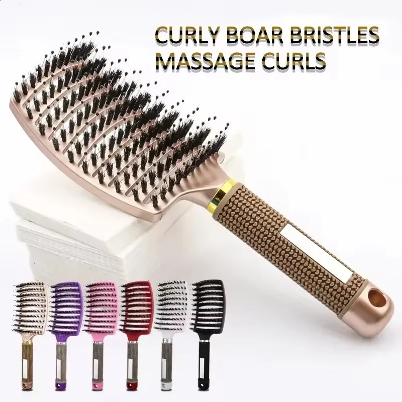 1pcsDetangle Hairbrush Women Hair Brush Massage Comb Anti Klit Brushy Haarborstel Scalp Curly Combing Brushes Hairdressing Tools 241225