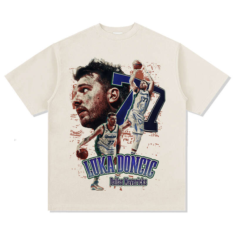 Dongqiqi Lukas T-shirt Design Star Vintage Printed Short Sleeve High Street Trendy Sign