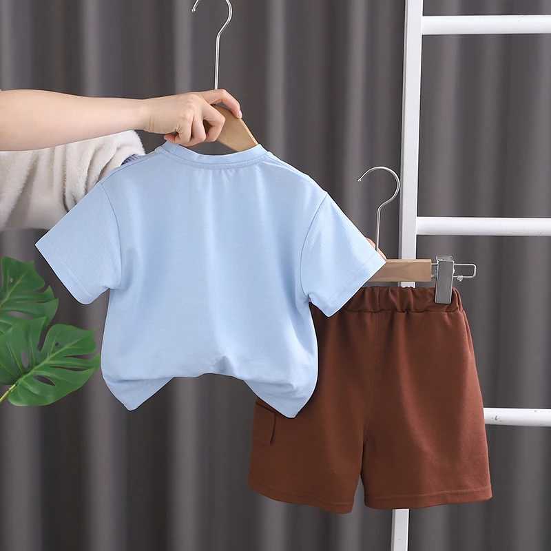 Clothing Sets New Summer Toddler Baby Boys Clothing Suits Children Cartoon T shit Shorts 2PCS Set Kids Baby Clothes OutfitsY2412252P0N