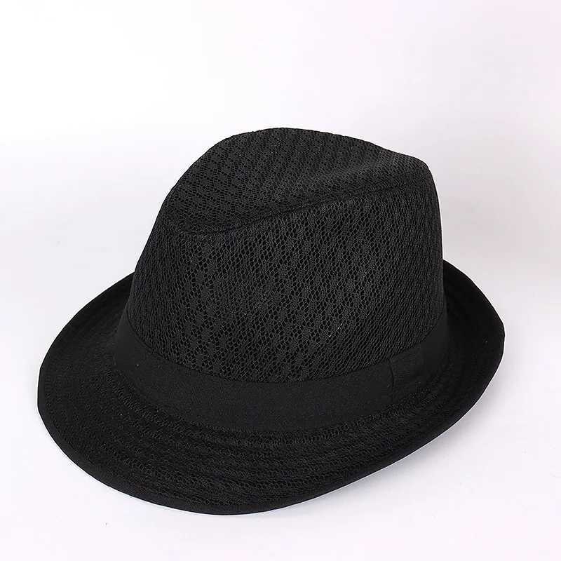 Summer Mesh Breathable Material Mens Fedoras Adult Bowling Hat Classic Edition Cheap Hat W241225
