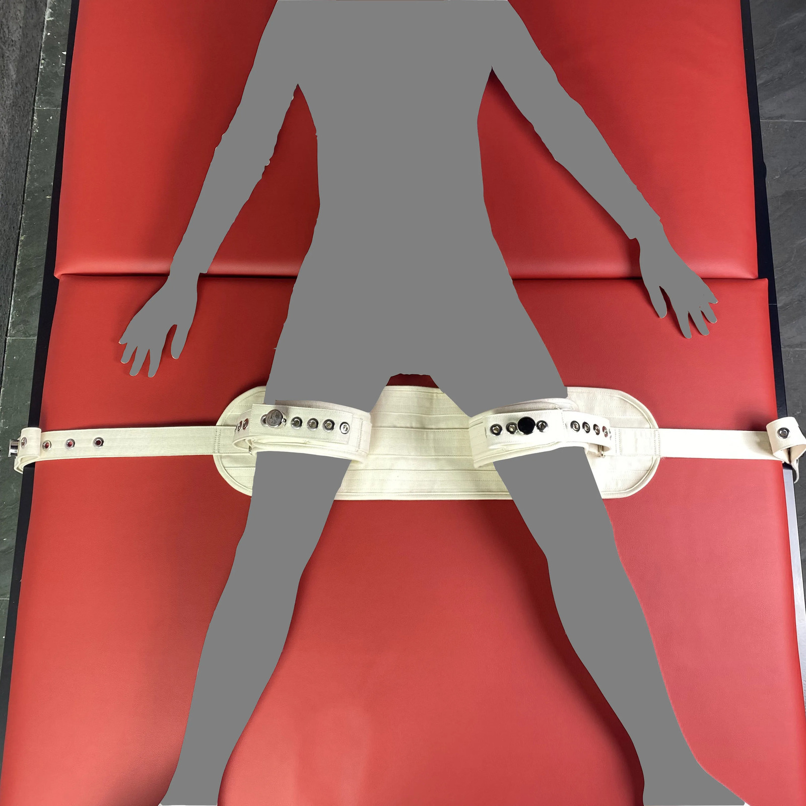 Bondage Gear Lying Bed Legs Magnetic Lock Restraint Belt for Thigh to Bind Agitated Patients Seclusion Adjustable Bondage Strap 241226