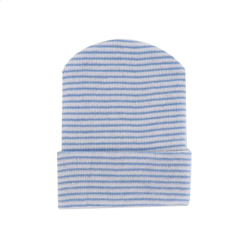 Cute born Baby Hat Infant Girl Boy Comfy Striped Hospital Cap Winter Warm Toddler Outdoor Casual Beanie 241225
