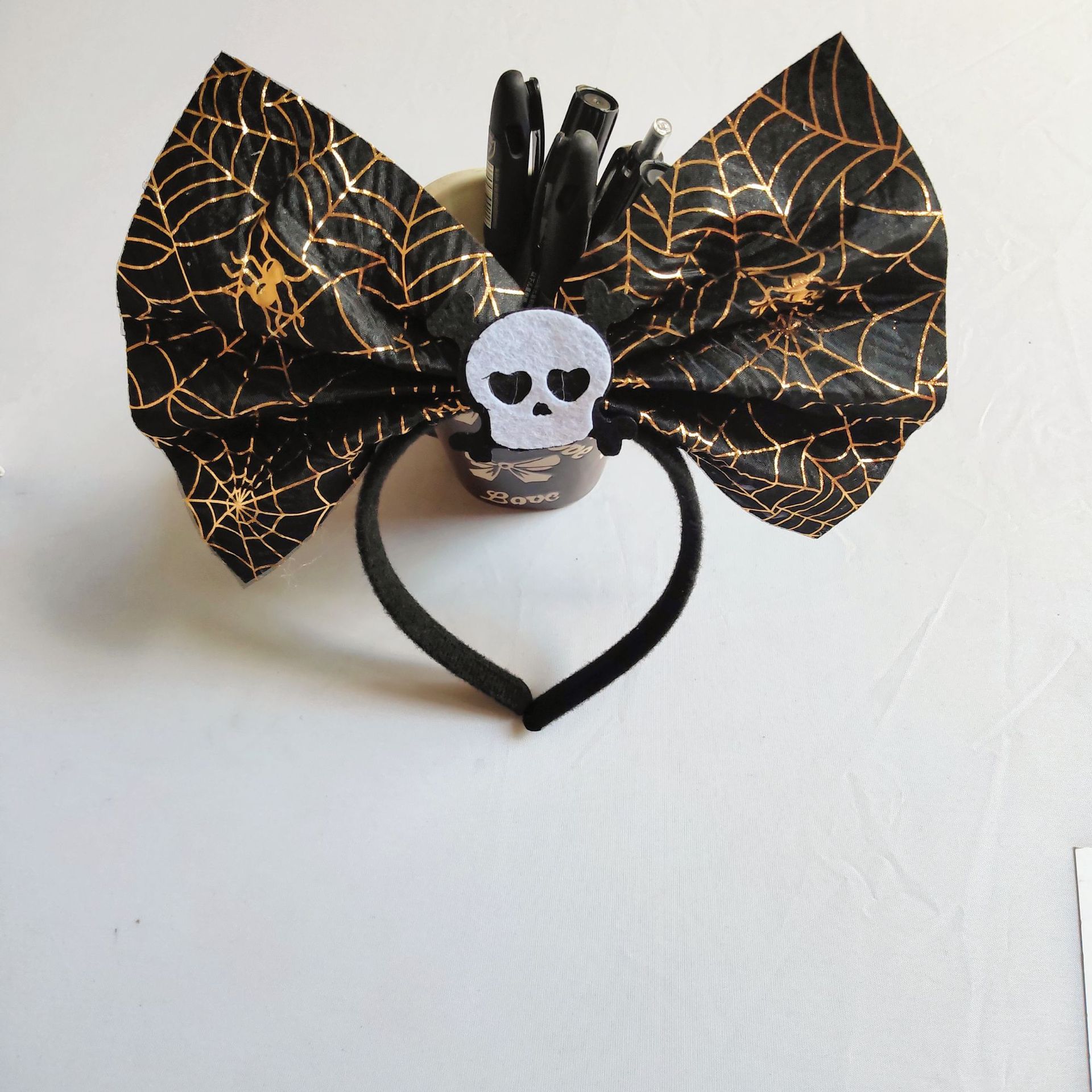 Halloween bow headband pumpkin skull spider bat headband children's funny outfit holiday party hair accessories