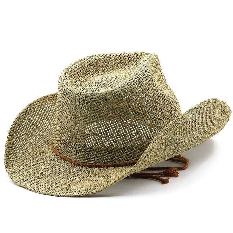 Simple Per Str Western Denim Hat Womens Outdoor Seaside Beach Sunscreen Hat Summer Sun Hat Panama Jazz Cs W241225