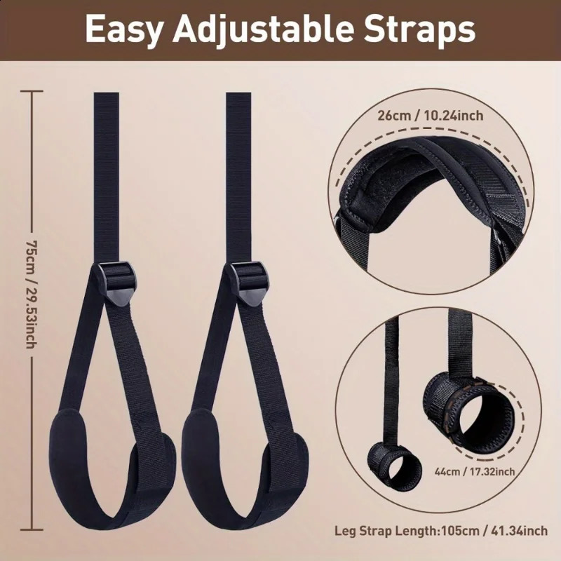 Sex Toys BDSM Bondage Restraints Couples Bondage Straps with Handcuffs Adjustable Neck To Wrist Thigh Sex Restraint Set Adult 241226