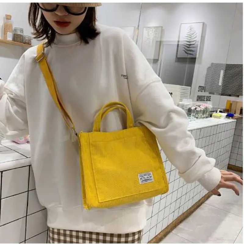 Womens Bag Corduroy New Small Square Bag Trendy Handbag Single Shoulder Diagal BagXJ241225