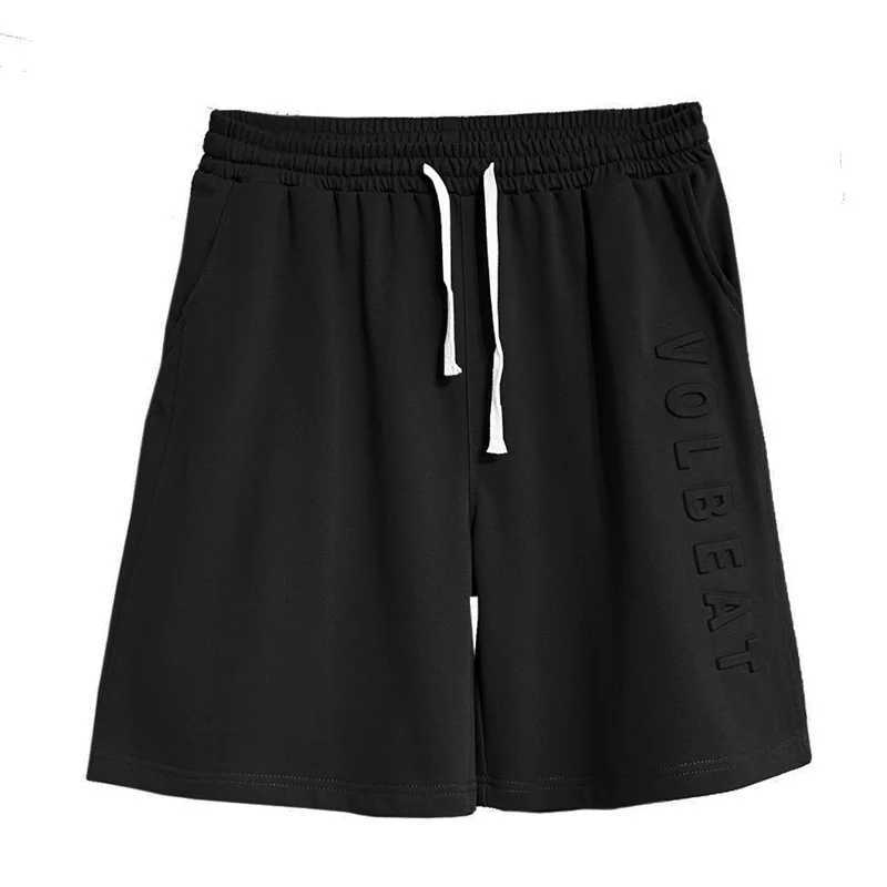 high quality summer cotton shorts men Comfort steel print sweatpants loose jogging fitness shorts oversized sports short pantsXJ241226