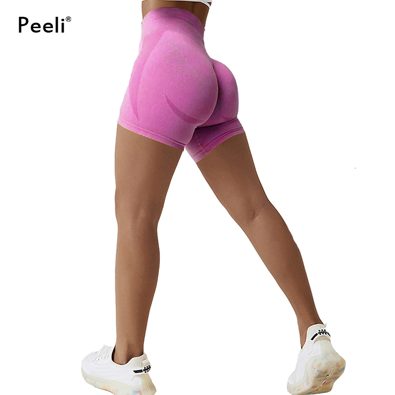 Contour Seamless For Yoga Push Up Booty Workout Gym Shorts Fiess High Waist Sports Short Women Clothing