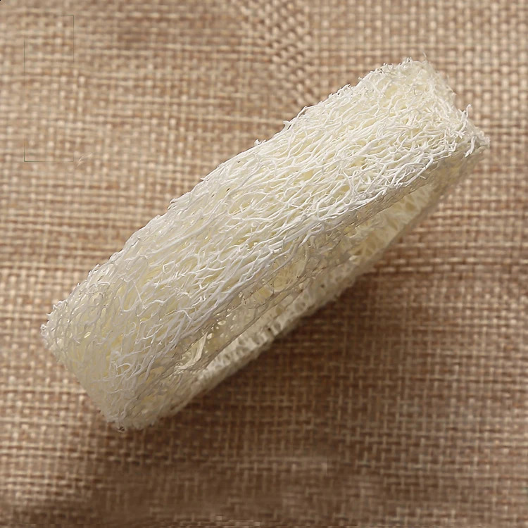 Wholesale 100pcs Natural Loofah Luffa Loofa Slices Handmade Loofah Soap Box Tray Tools Cleanner Sponge Soap Holder 241226