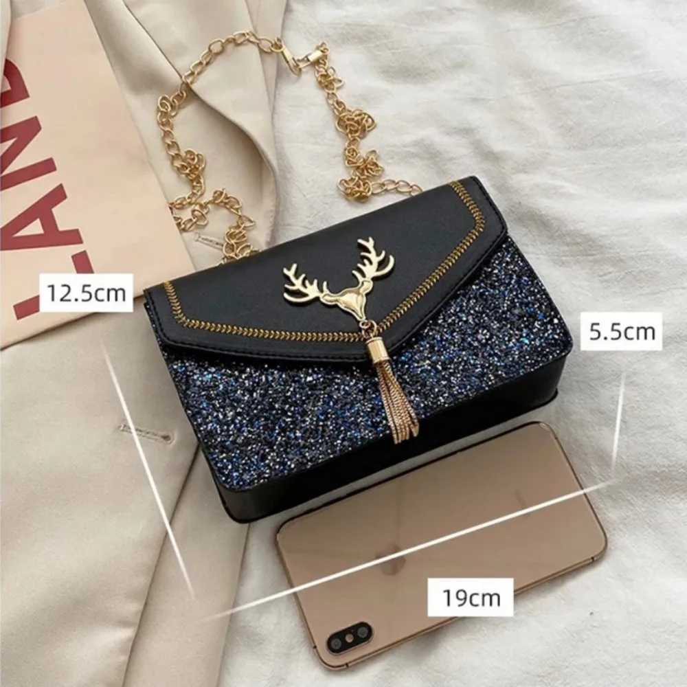 2024 Trendy Shoulder Bags Small Square Messenger Bag Women Female Handbag Phe Purse Pu Leather Crossbody Flap BagXJ241225