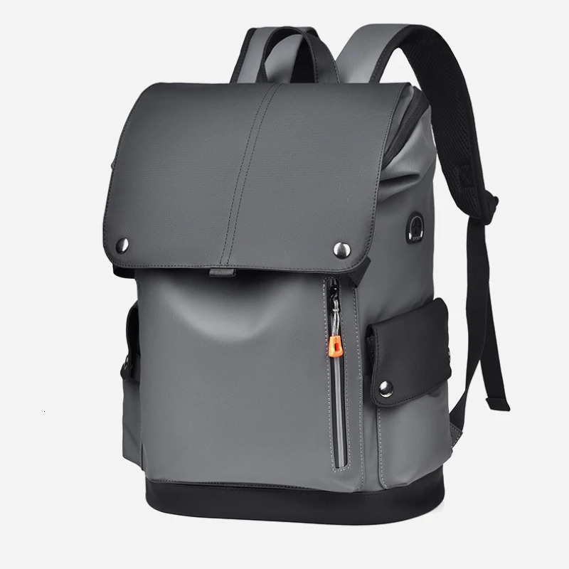 PU Leather High Quality Waterproof Mens Laptop Backpack Large Capacity Backpack for Business Urban Man Backpack USB Charging 241225
