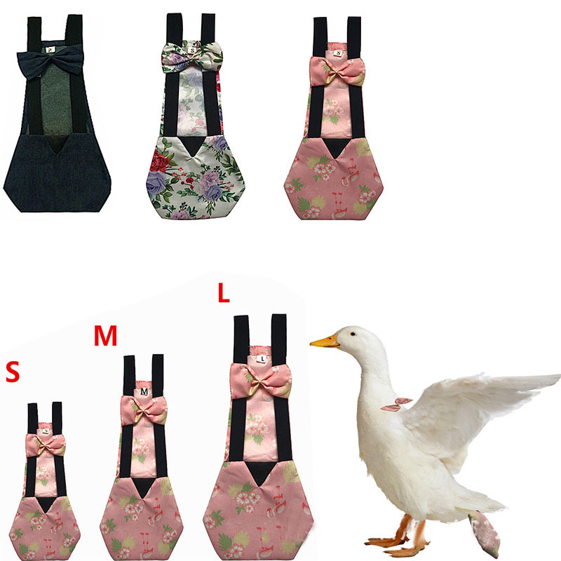 1PCS/S M L Pet Clothing Cole Duck Cute Diaper Chicken Duck Goose Diaper Elastic Strap Velcro Bow Decorative Pet Accessories