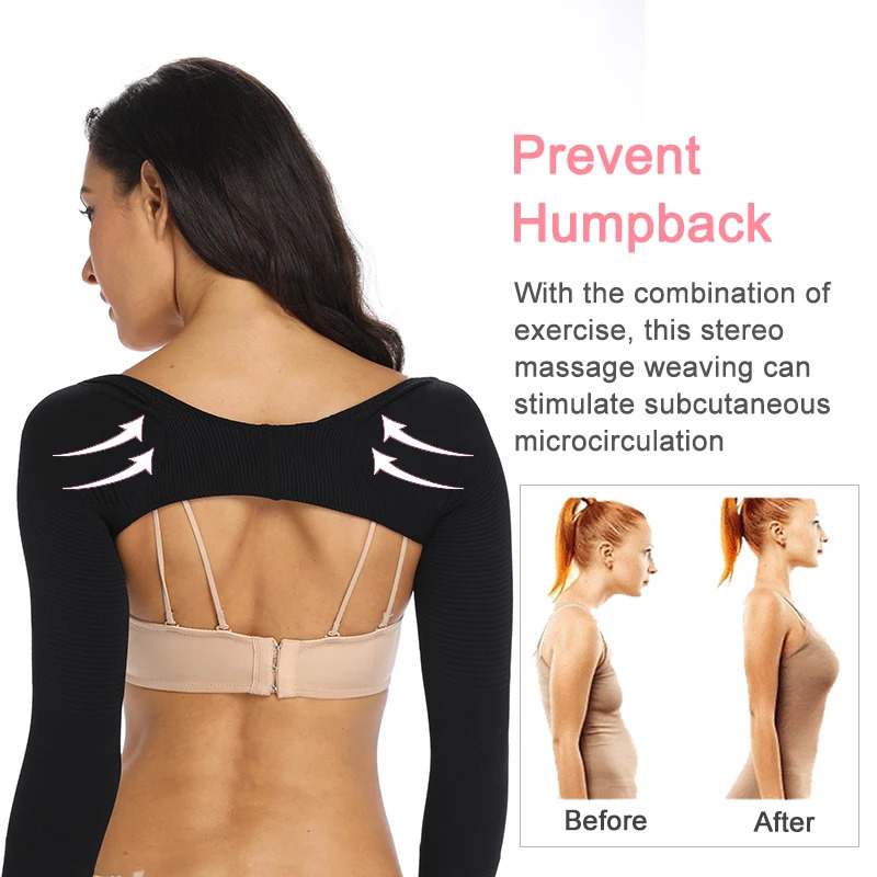 Women Arm Shaper Back Shoulder Corrector Humpback Posture Corrector Arm Control Shapewear Arm Compression Slimming Underwear Top 241225
