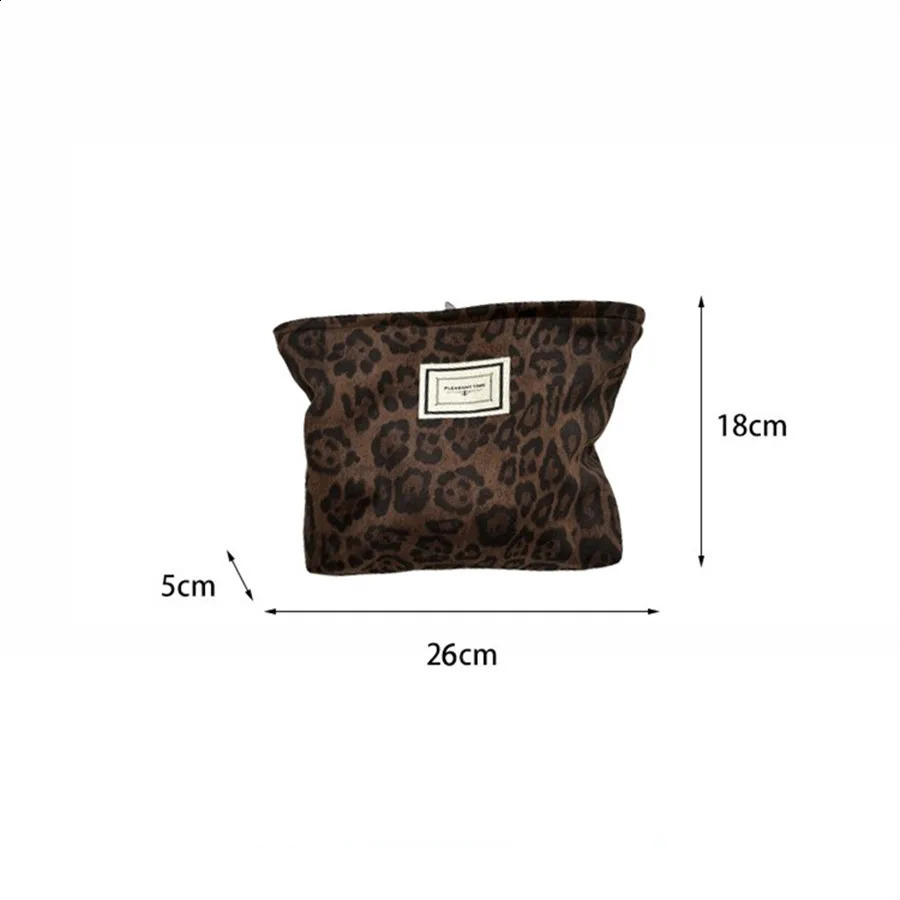 2025 Suede Leopard Travel Cosmetic Lipstick Skincare Portable Storage Bag Women Makeup Handbags Organizer Pouch Clutch Hand Bags 241226