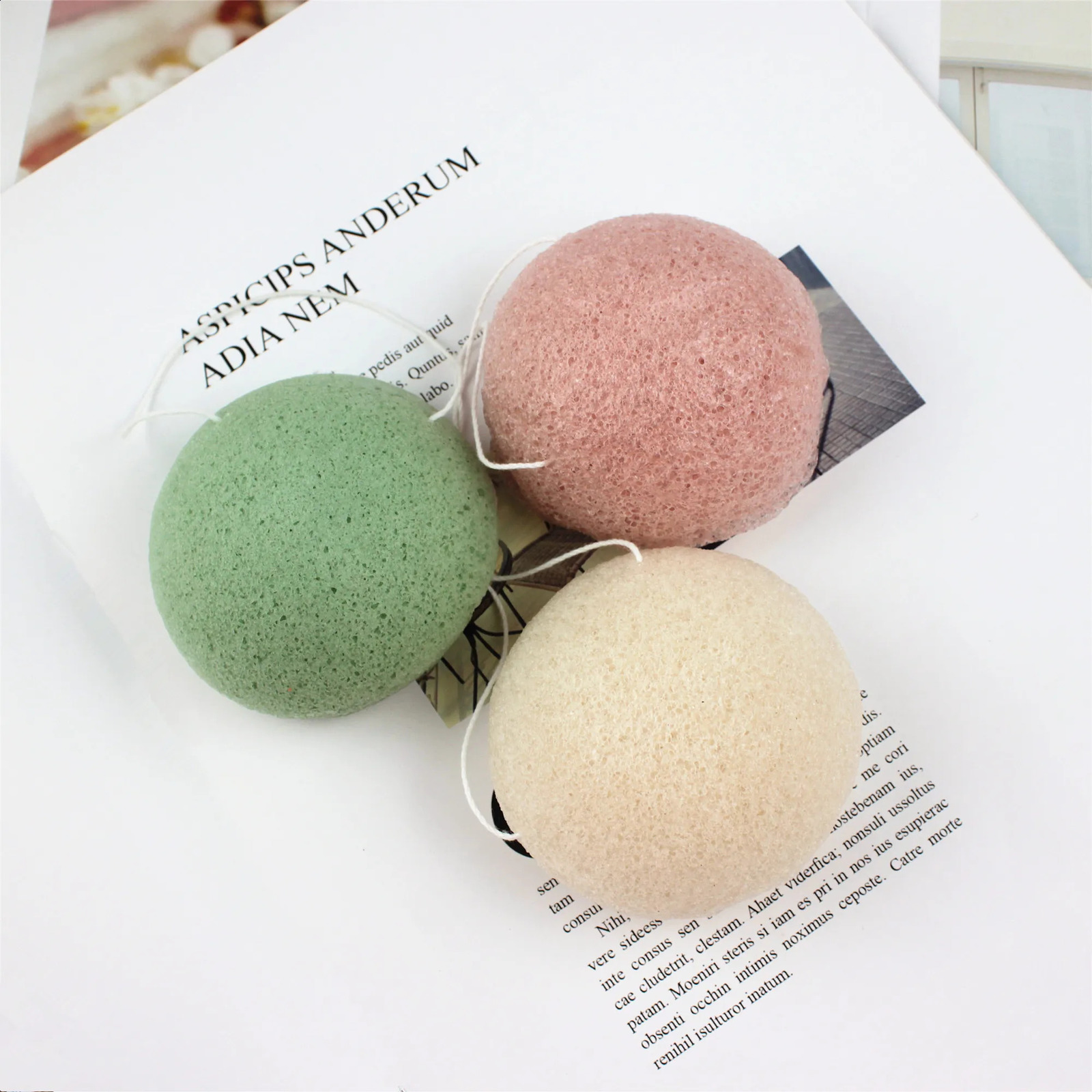 70*40 Natural Giantarum Konjac Facail Cleaning Sponge Konnyaku Exfoliator Bathing Washing Makeup r Puff Beauty Tool 241226