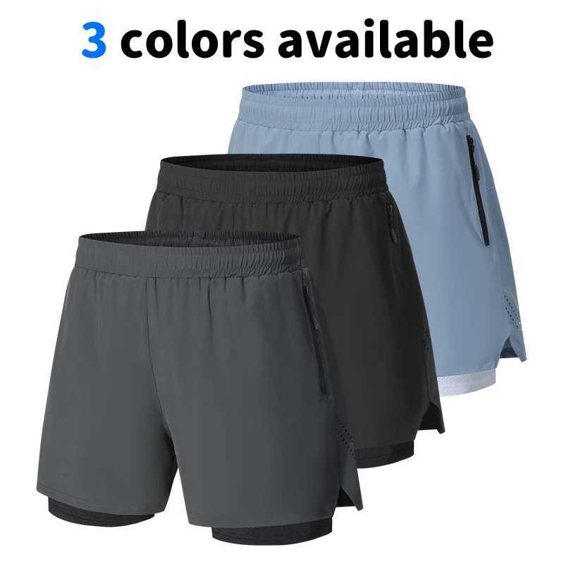 New Mens Running Shorts Quick-drying Fitness Black Fitness Shorts Men New Sport Workout Training Bodybuilding Short Pants Y32XJ241226