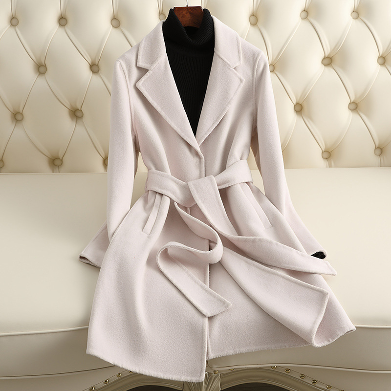 D4021 Nuovo Cappotto In Cashmere A Doppia Faccia Autunnale E Invernale Per Donn…