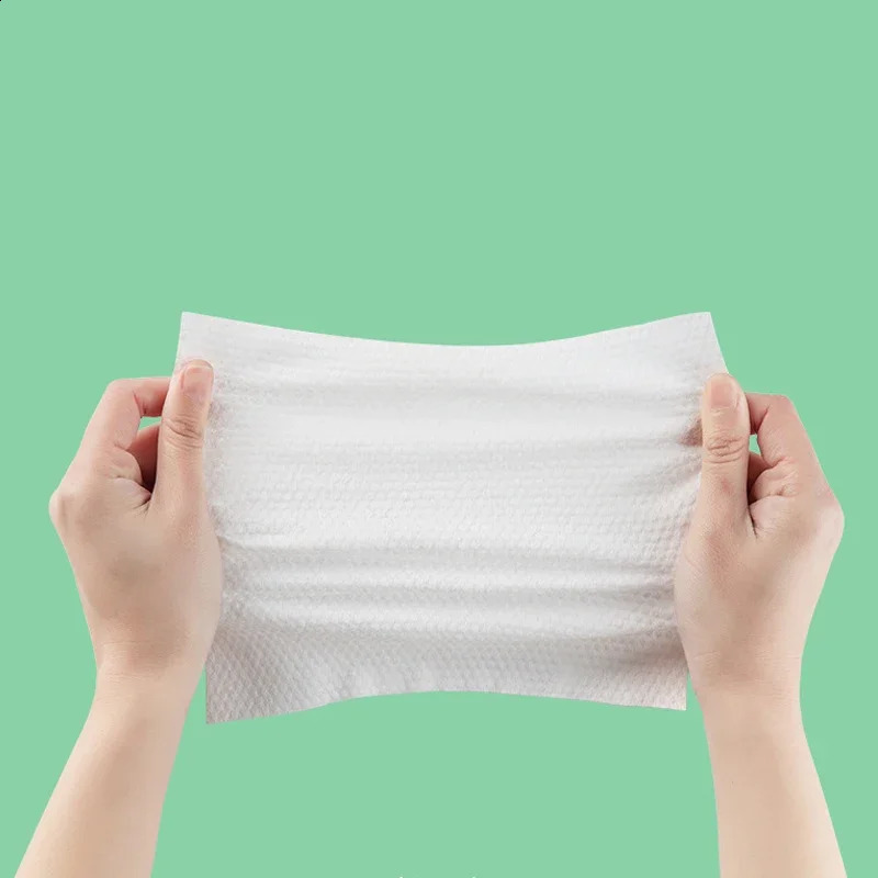 10pack Disposable Face Towel Cotton Tissue Soft Thick Dry Wipe Reusable Makeup r Pads Cleansing Tissue 241226