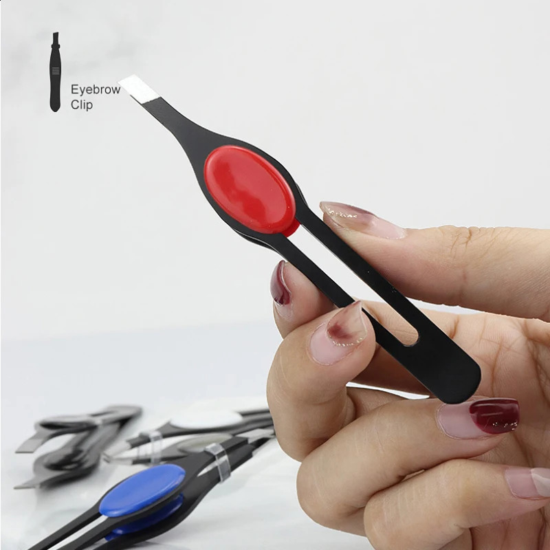 1~20PCS Professional Stainless Steel Eyebrow Tweezer Hair Beauty Fine Hairs Puller Slanted Eye Brow Clips Removal Makeup Tool 241223
