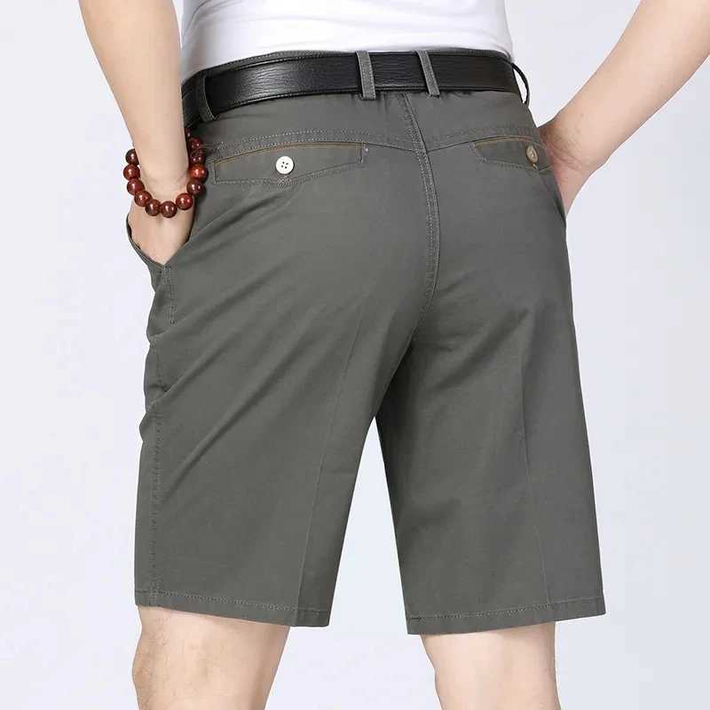 Classic mens cotton shorts mens stretch casual shorts Bermuda knee shorts golf sport summer cool breathable shorts khaki beige W241226