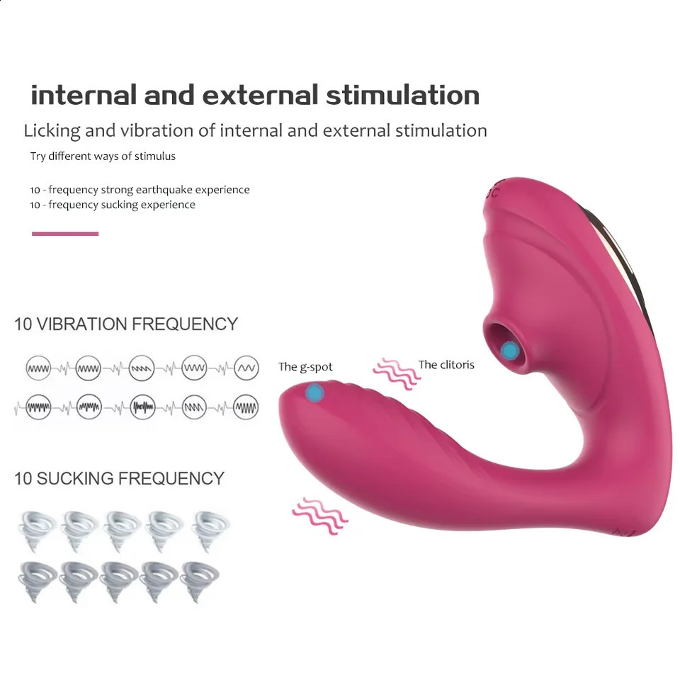 Silicone Vagina Sucking Vibrators 10 Speed Vibrating Oral Sex Clit Sucker Clitoris Stimulator Toys for Woman Masturbation w241226