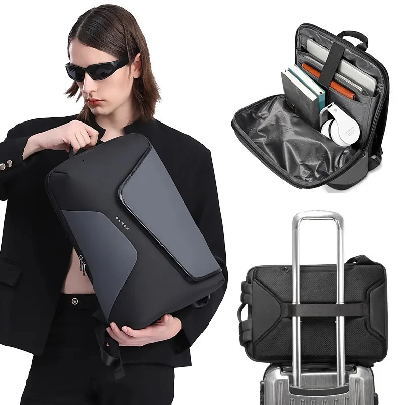 BANGE Business Backpack with External USB Port Anti Splashing Water Travel Backpack 241225