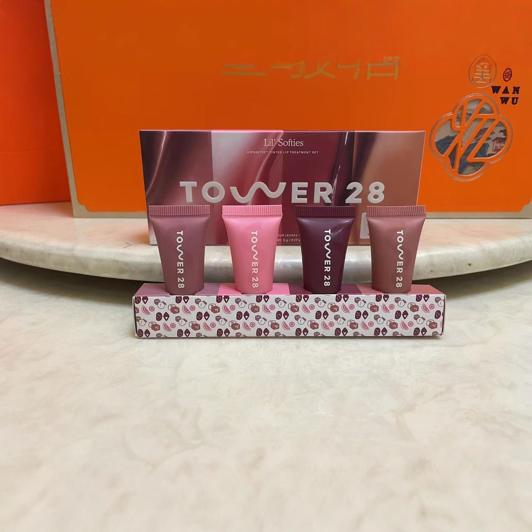 Makeup Tower 28 Gloss lil softies Lip Care Kit watermelon kiwi sugar plum ube vanilla dulce de leche Moisturizes hydrates nourishes lips Beauty Cosmet