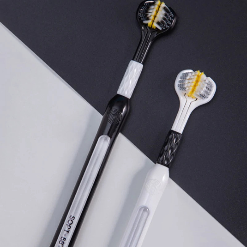 Three Sided Soft Hair Tooth Toothbrush Adult Toothbrush Ultra Fine Soft Bristle Oral Care Teeth Brush For Oral Health Clean 241226