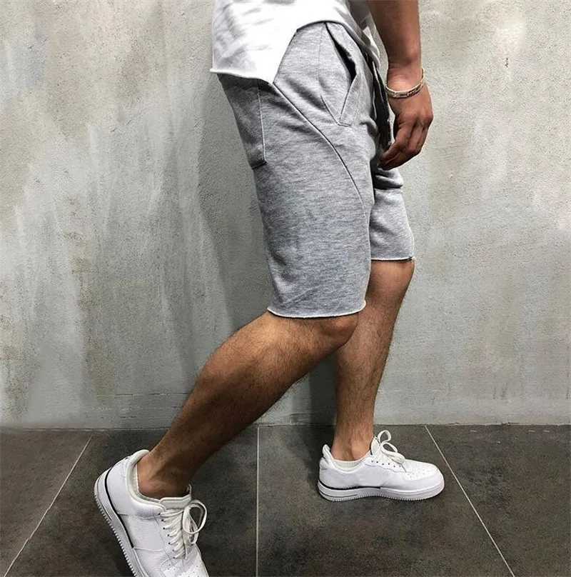 Mens Shorts Wild Style Solid Color Ripped Short Pants Jogger Workout Shorts Men W241226