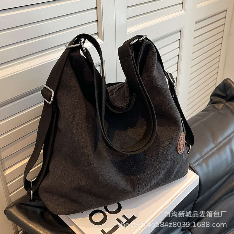 Lightweight And Fashionable For Women, New Summer Large Capacity Tote Bag, Dual-Use Backpack, Canvas Commuting Bag