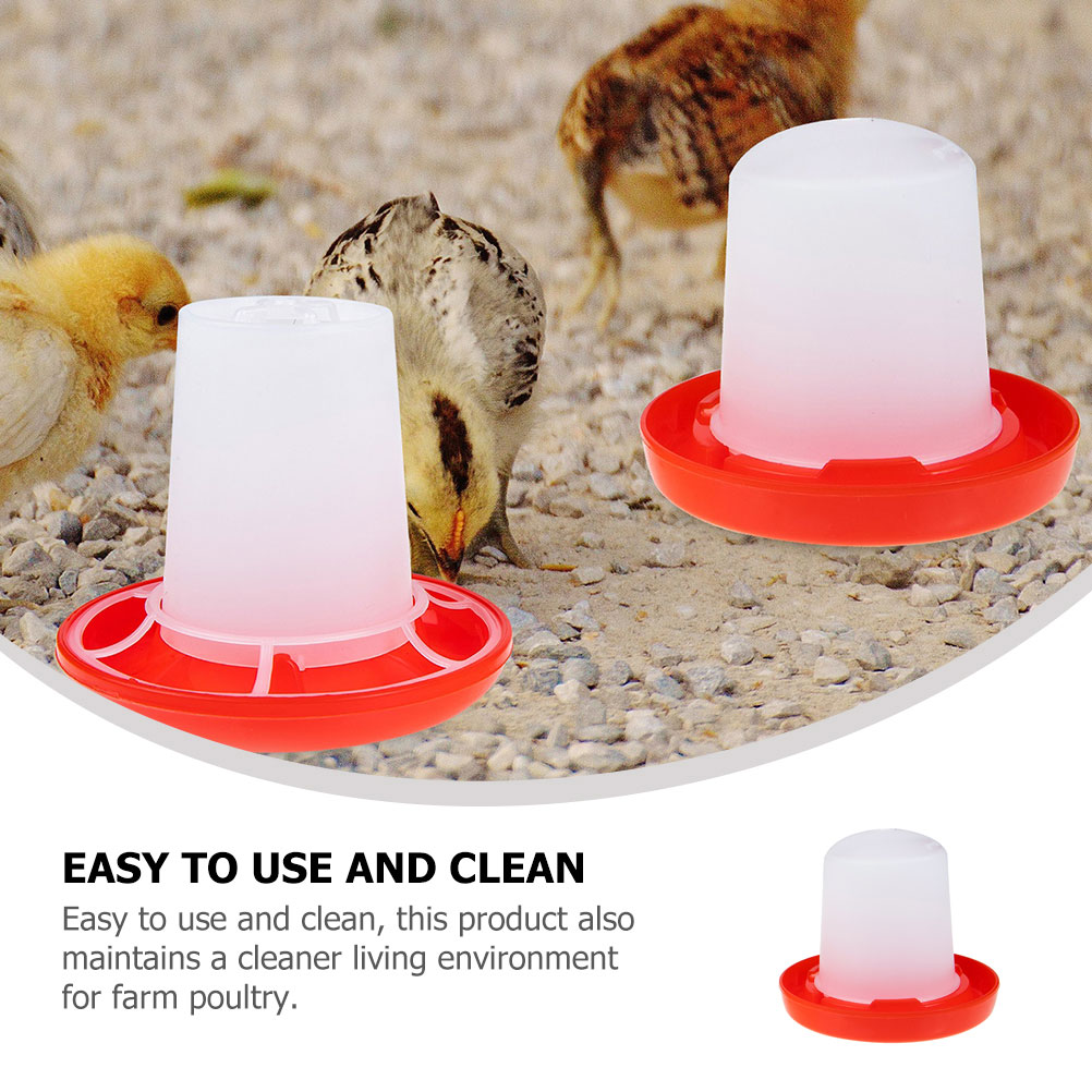 Chicken Drinking Bucket Poultry Water Trough Coop and Feed Bowls Duck Food Feeder Containers Cups Dispenser Accessories