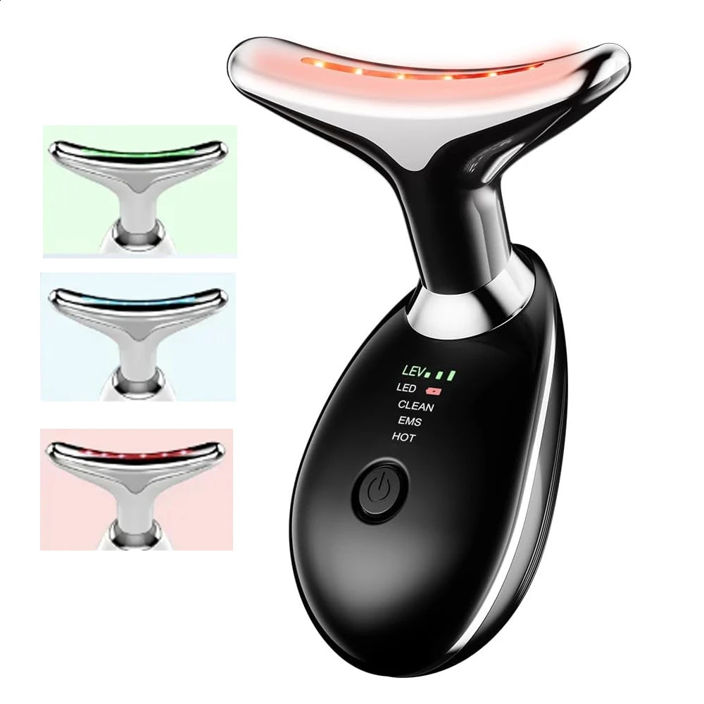Neck Face Massager Skin Care Massage Device with 3 Color Modes for Skin Rejuvenation Face Sculpting Tool for Double Chin 241226