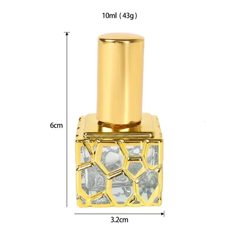 1Pcs 10ml Portable Glass Refillable Perfume Bottle Empty Perfume Cosmetics Container Atomizer Sprayer Travel Cosmetic Tool 241225