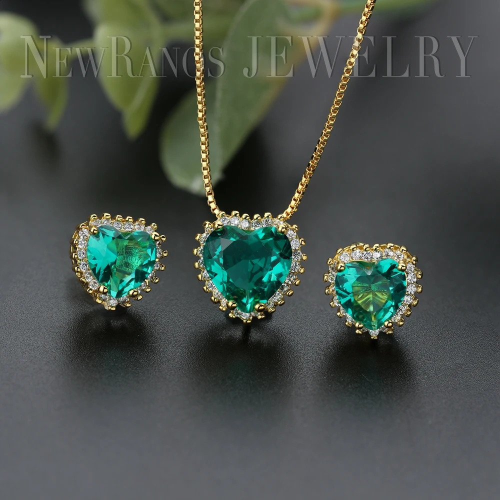 Small Heart Women Jewelry Sets Zirconias Pendant Necklace Earrings Set Statement Jewlery for Women Fashion Jewelry SQM009624 241226