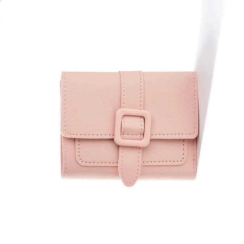 Candy Color Small Wallets PU Leather Coin Pures Ladies Card Holder Mini Standard Short Purses for Women Solid Purses 241224