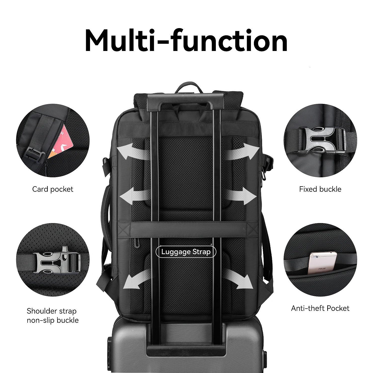 MARK RYDEN Large Backpack Men Rucksack 40L Expandable Business Travel Bag for Men Fits in 17 inch Laptop 241225