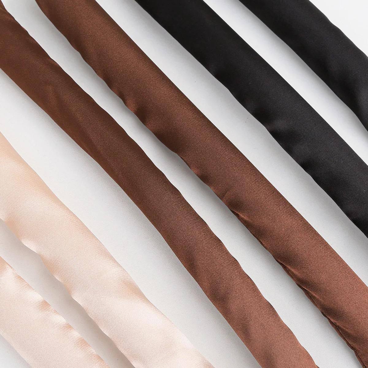 DIY No Heat Hair Curlers Satin Covered Flexi Rods for Heatless Curls Rollers To Sleep in All Hair Types Curling Rod Headband 6pc 241225