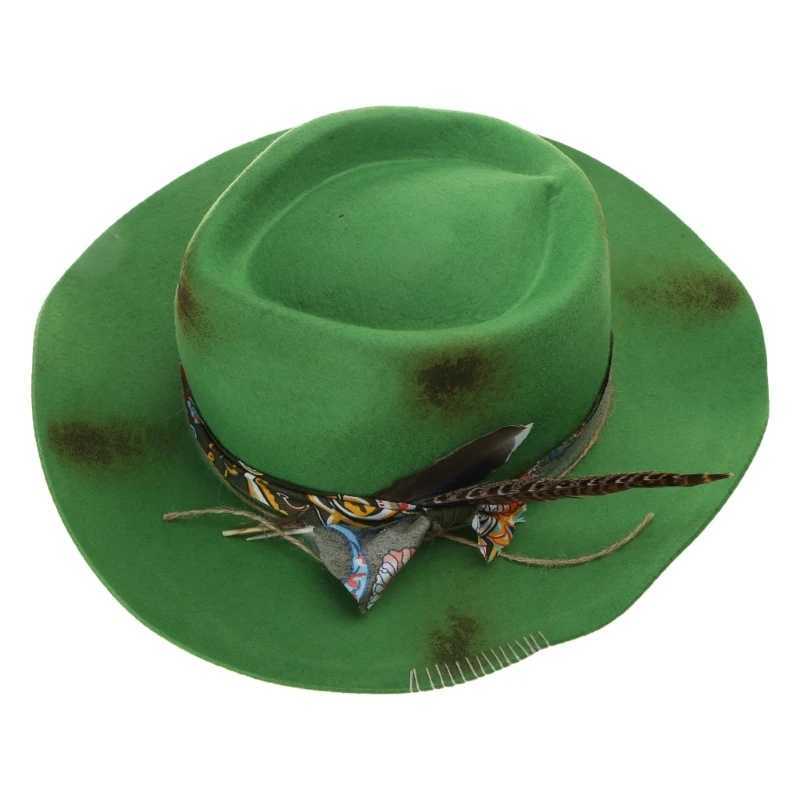 Distred ethnic wool hat with Distred Detail Tren and comfortable for both men and women W241225