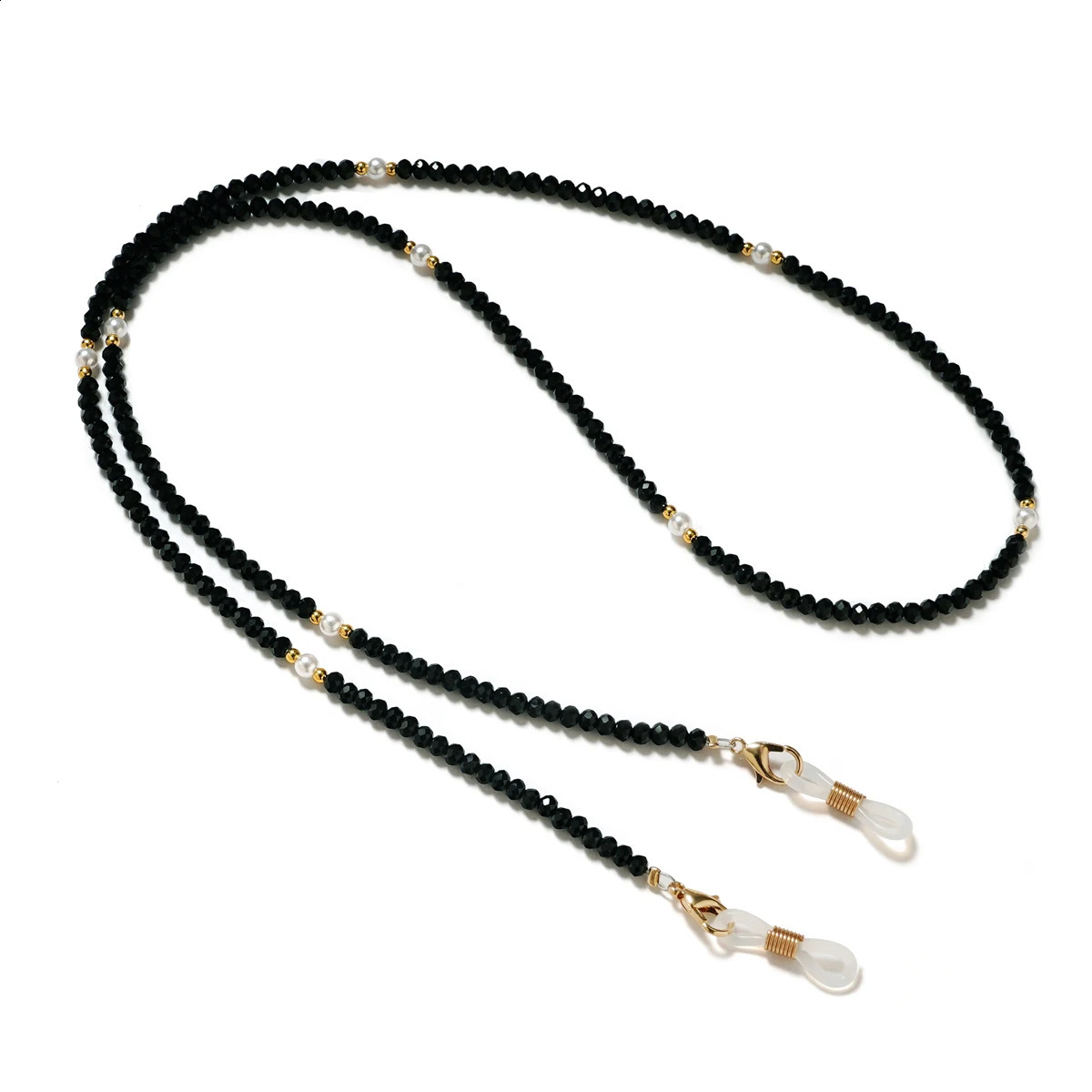 Teamer Crystal Beaded Glasses Chain for Women Fashion Lanyard Gold Color Metal Sunglassses Chains Strap Cord Hanging Neck Holder 241226