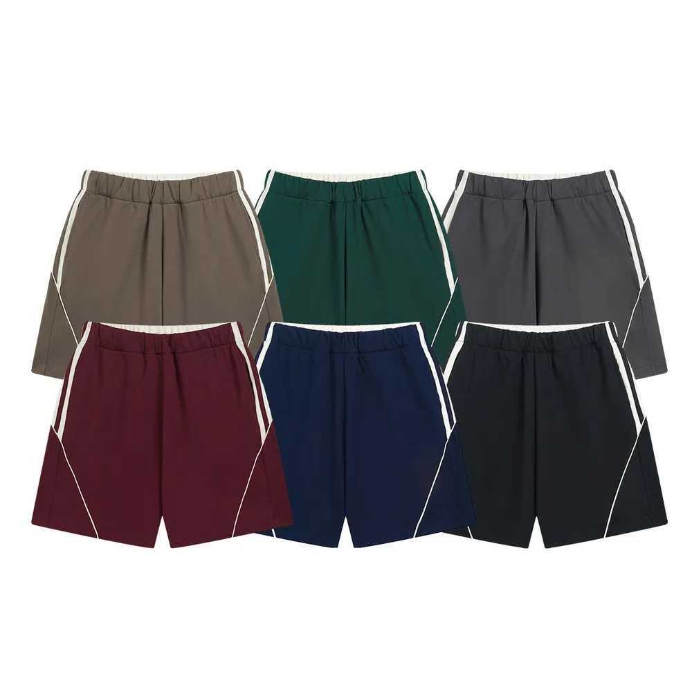 Casual Patchwork Shorts For Men Women Knee Length Baggy Pants Vintage Mens Clothing Summer High Street Streetwear Y2k ClothesXJ241226