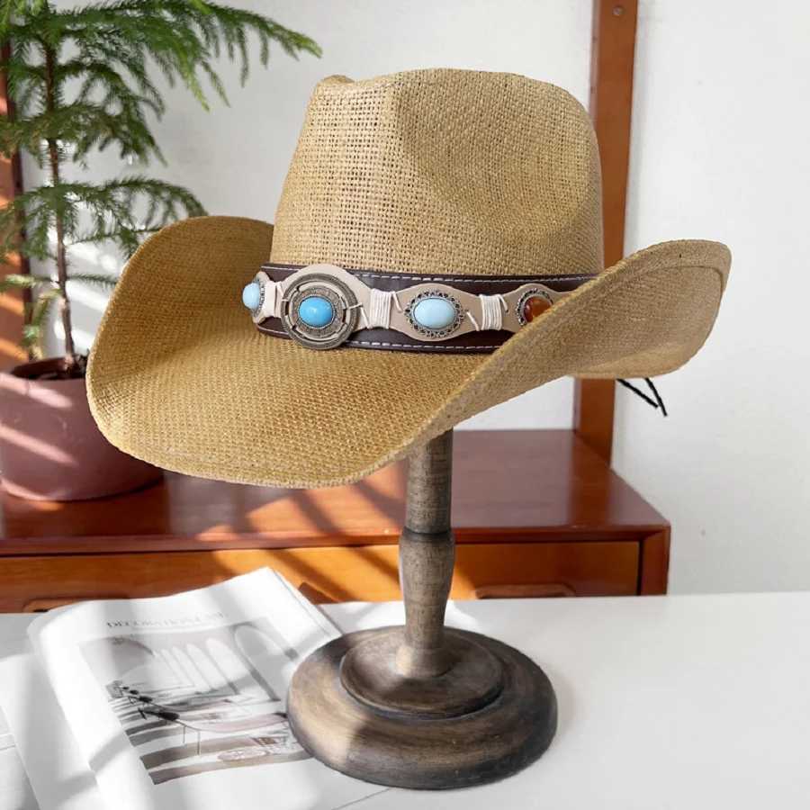 Retro outdoor mountain cowboy hat mens and womens accessories Western horse back riding sun protection str hat s W241225