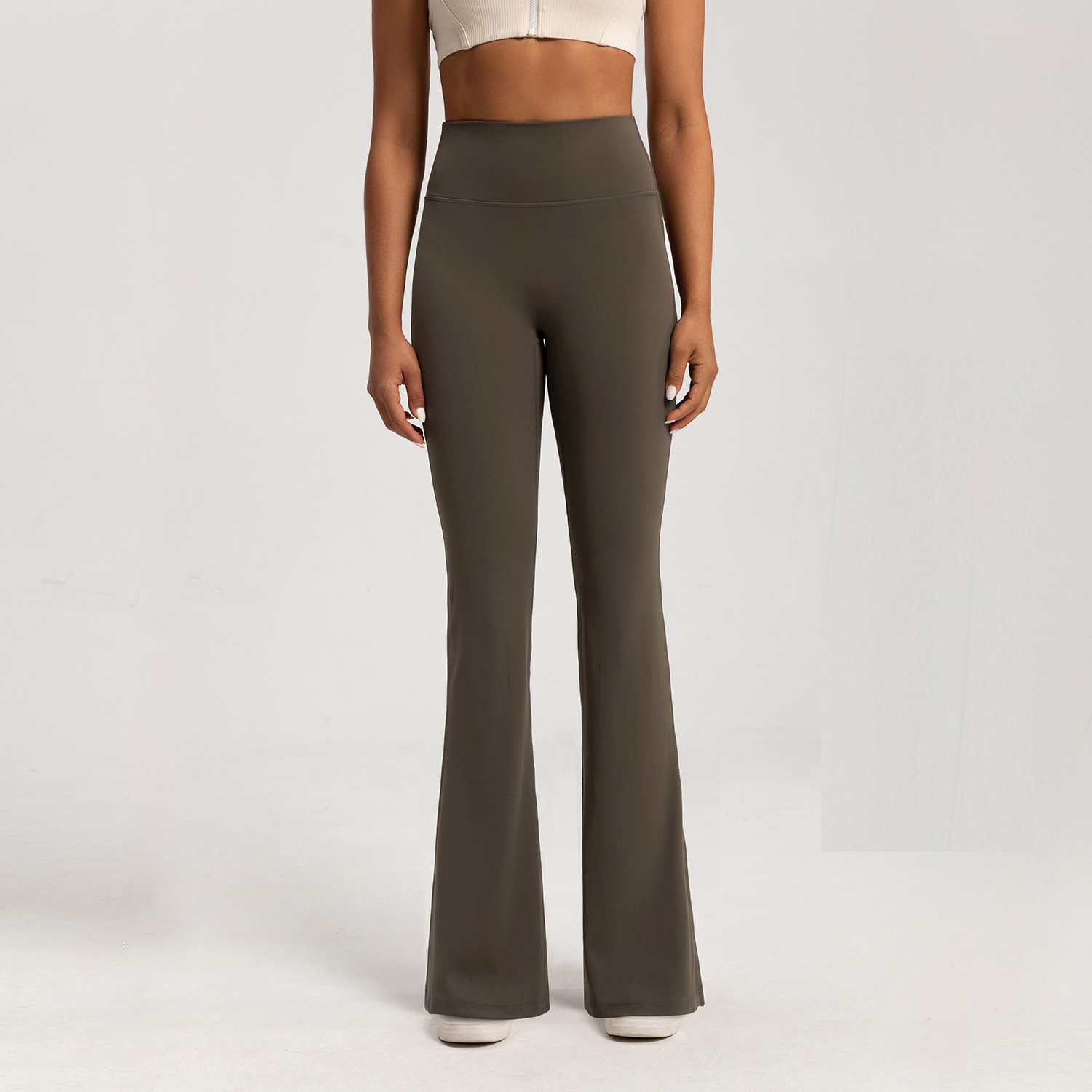 High-End Slim Yoga High Waist Wide Leg Pants Bottoms Breathable Gym Casual Sports Bell Leggings Female