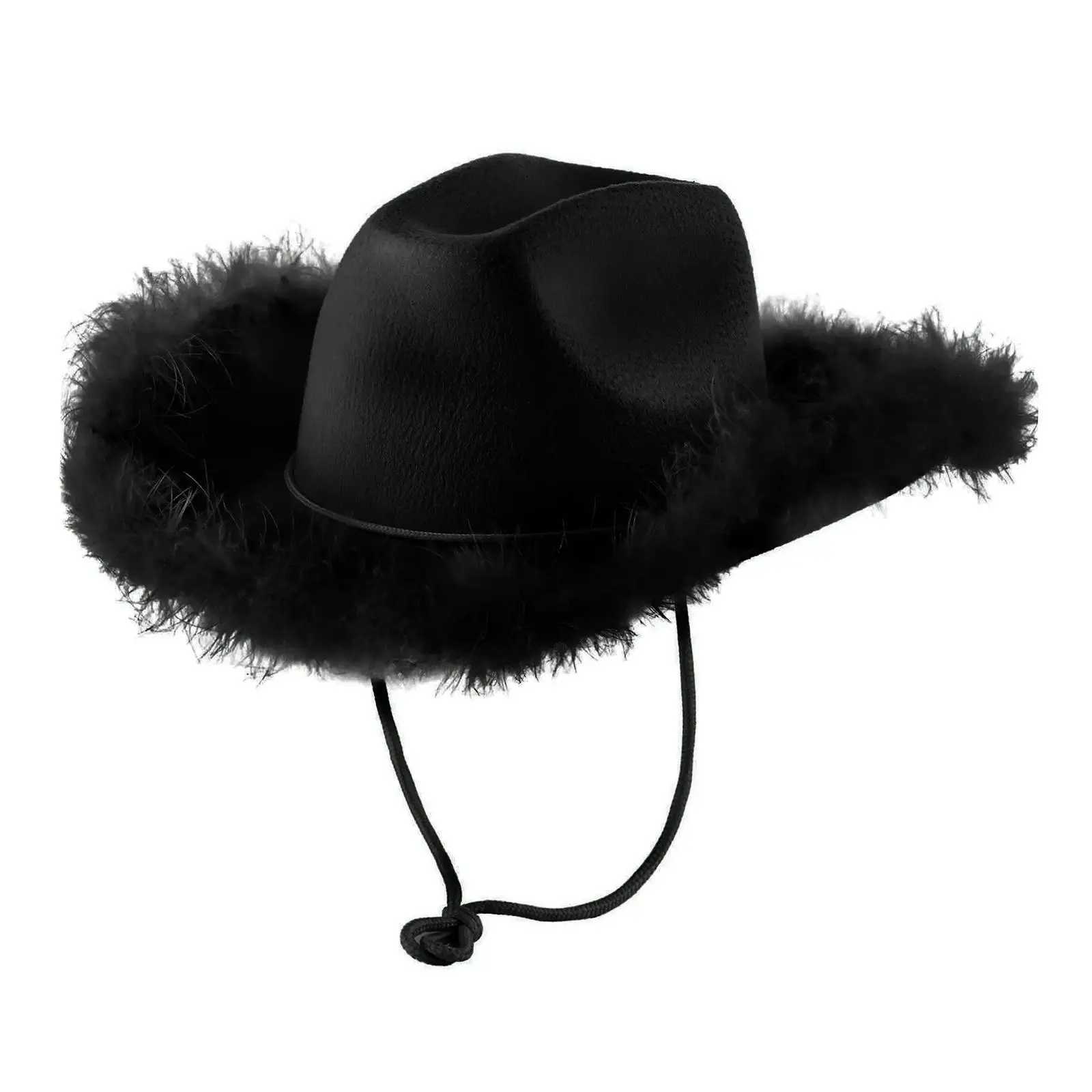 Western style cowboy hat womens wide brimmed summer outdoor sun hat cowboy hat hiking vacation fishing party W241225