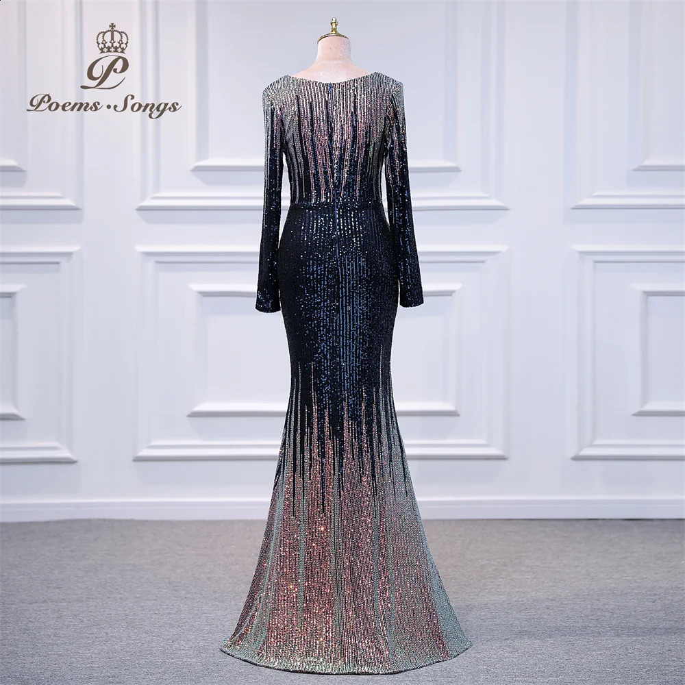 Elegant dress women for wedding party Long sleeve evening dress vestidos de fiesta robe de soiree de mariage party dress 241223